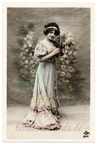 Here we show two very rare postcards of Miss Fernande dressed in the style ...